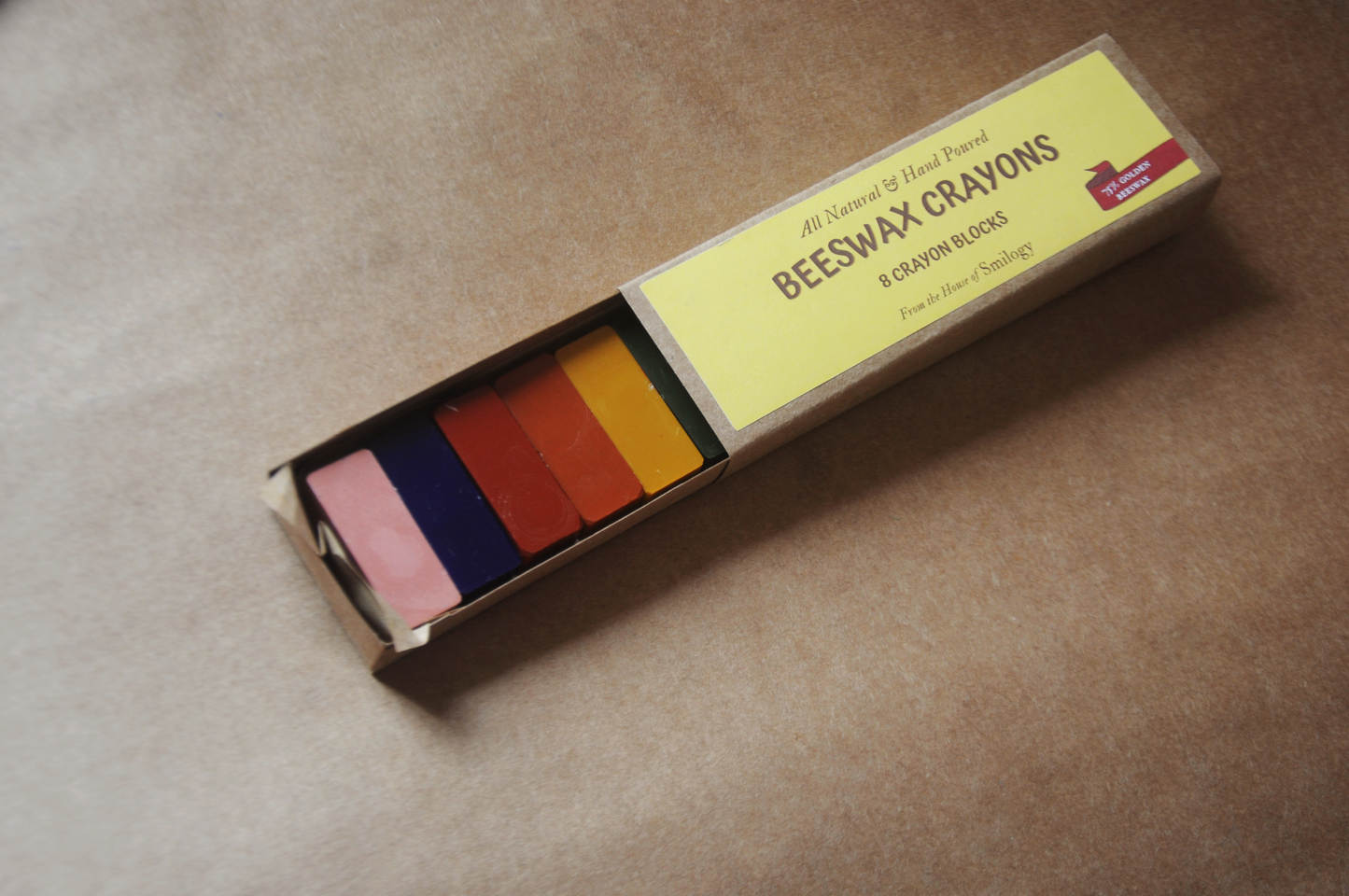 Beeswax Block Rubbing Crayons | Set of 8 Crayons