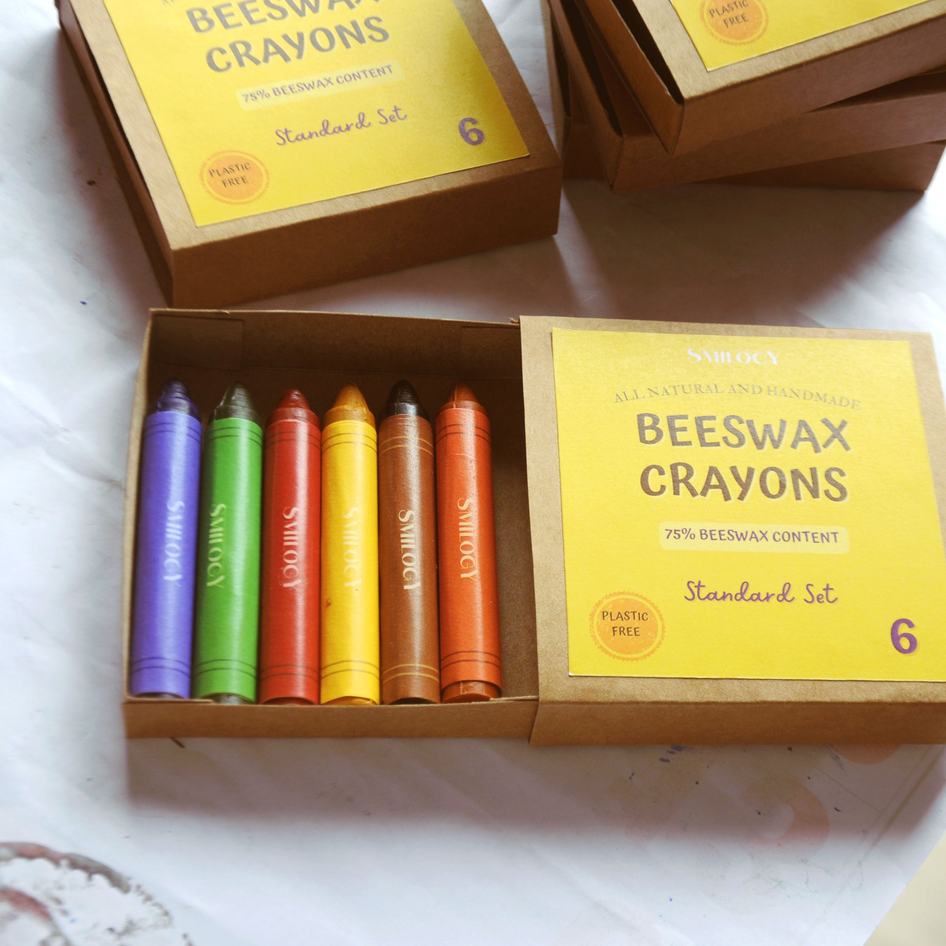 9-Piece Non-Toxic & Handmade Organic Beeswax Toddler Crayon
